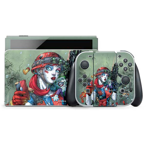 DC Comics Harley Quinn Little Black Book Cover#47 New 52 Art by Jim Lee Nintendo Switch OLED (2021) Skin